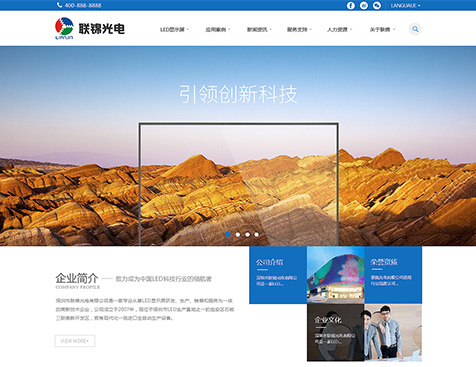 深圳市联锦光电有限公司网站建设项目--互诺科技
