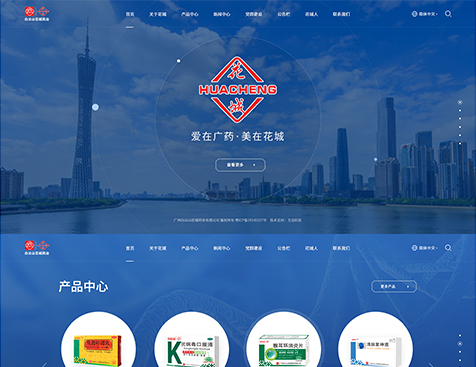 广州白云山花城药业有限公司网站建设--互诺科技