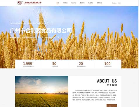 广州市合利源食品有限公司网站建设项目--互诺科技