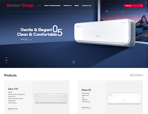 志高空调-外贸网站建设项目--互诺科技