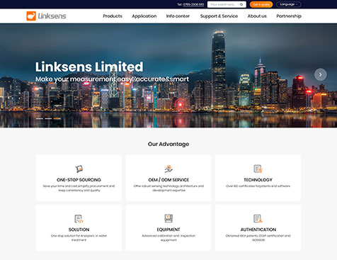 Linksens Limited外贸网站建设项目--互诺科技